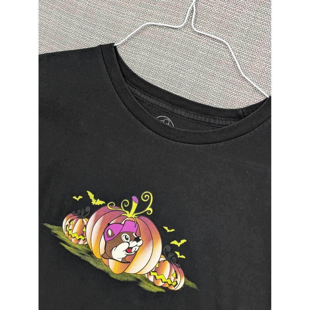 Buc-ee's Shirt Mens Large Black Halloween Haunted House Pumpkin Graphic Tee